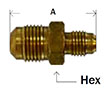 Reducing Union 45deg Flare Diagram